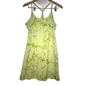 Outdoor Voices Hyper Green Floral Exercise Dress Size Large Tennis Pickleball